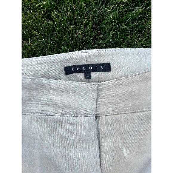 Theory Womens Tan Size 6 Pant  Straight Leg Office EUC - Picture 2 of 4